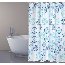 MSV Shower Curtain, Blue, Unique