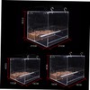CIYODO Acrylic Transparent Bird Feeder with Removable Tray Large S