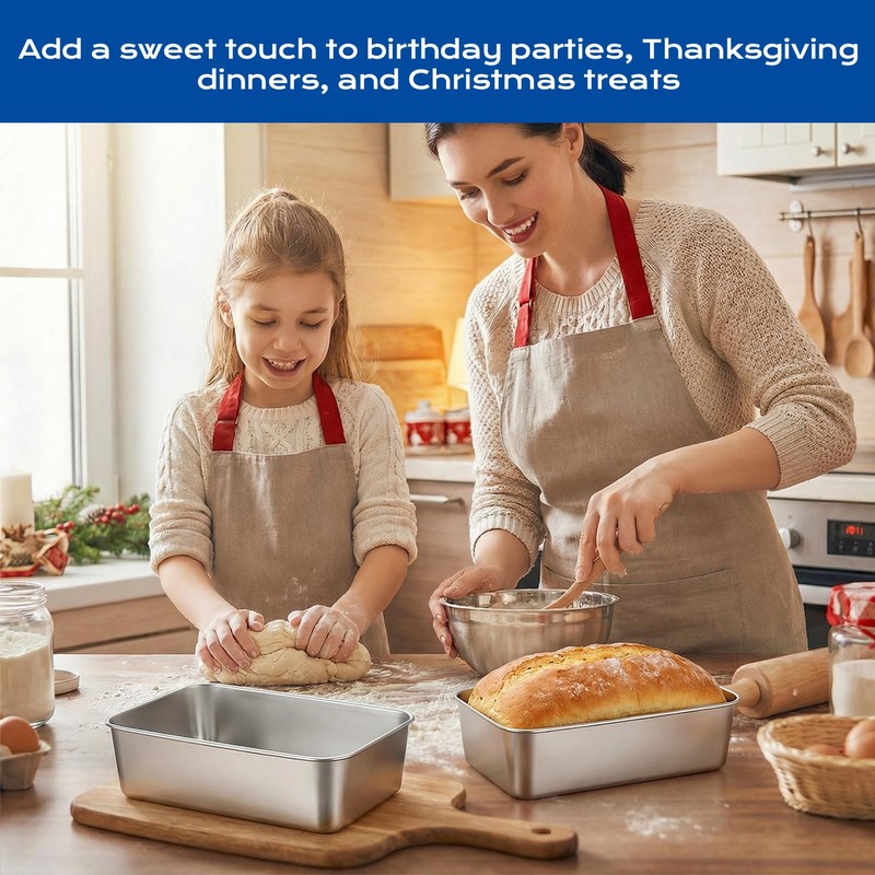 PUREZON Loaf Pan, 6 PCS, 8.6 x 5.6 Inch