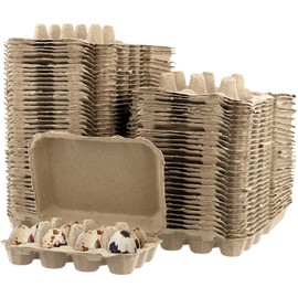 MUKLEI 70 Pack Quail Egg Cartons, 12 Count Egg Storage Containers Holder Bulk 9 X 5 X 2 Inches Quail Egg Holder Container For Home Kitchen Refrigerator Farmhouse