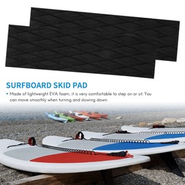 Tsudoku 4Pcs Surfboard Traction Pads EVA Surfing Skimboard Deck Traction Pads Anti- Front Tail Pad for Surfboards,Kiteboard