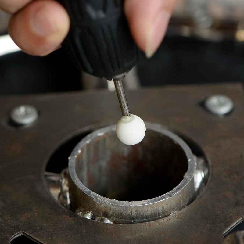 sourcing map Ball Abrasive Mounted Stone Polishing Bits 1/8" Shank