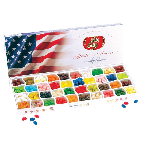 Jelly Belly 40 Flavor Jelly Bean Patriotic Gift Box - Genuine, Official, Straight from the Source