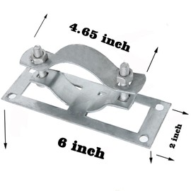 2-3/8" Fence Bracket SupConn (12Pcs), Steel to Wood Fence Brackets,Fence Brackets for Metal Posts,Metal Fence Post Brackets - Fence Post Repair (Include Screws)