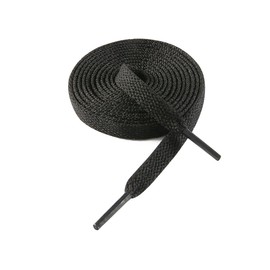 VSUDO 54" Flat Black Shoe Laces for Sneakers, Shoelaces for Sneakers, Replacements Shoe Strings for Women or Men (1 Pair-Black-137CM)