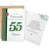 WDphouly 55th Wedding Anniversary Card, Emerald Anniversary Card for Husband