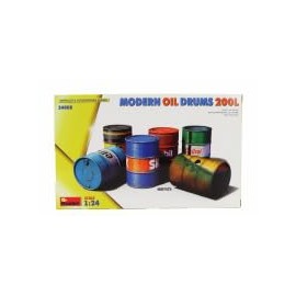 Mini Art 24008 1:24 Modern Oil Barrel 200 L - Faithful Replica, Model Building, Plastic Kit, Crafts, Hobby, Gluing, Model Kit, Assembly, Unpainted