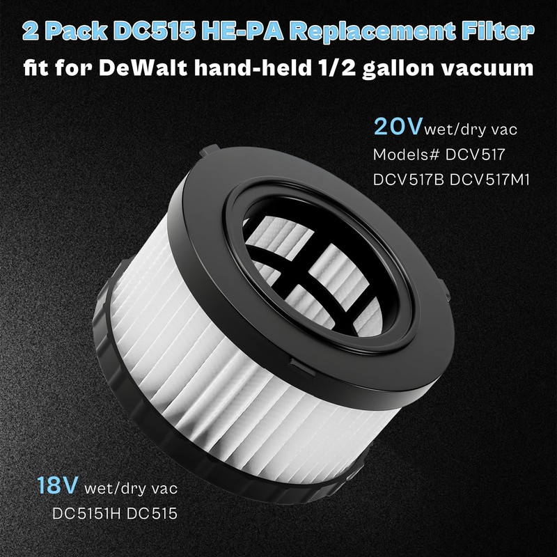 Vac Filter fit for DEWALT DC5151H DCV517B DC515 DCV517 DCV517M1