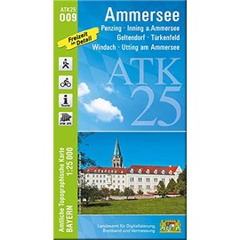 ATK25-O09 Ammersee (Amtliche Topographische Karte 1:25000): Penzing, Inning a. Ammersee, Geltendorf, Türkenfeld, Windach, Utting am Ammersee (ATK25 Amtliche Topographische Karte 1:25000 Bayern)