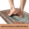 Collive Boho Cushioned Kitchen Mat, Comfort Anti Fatigue Mats for