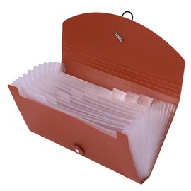 A5 A6 Expanding File Folder 13 Pockets Wallet Folder Receipts Envelope Small Accordion Folder Documents Pockets Tickets Receipts Organiser Button Folder Plastic Filing Bag with Dividers