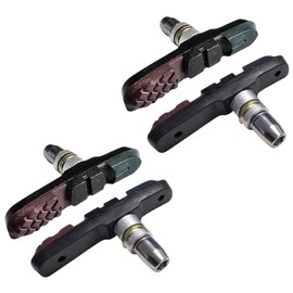 cyclingcolors 4X Fahrrad Bremsschuhe 70mm für Mixt nass Regen trockenheit für V-Brake Felgenbremse Fahrrad Bremsbeläge mit Bolzen Gewinde Befestigungsmaterial