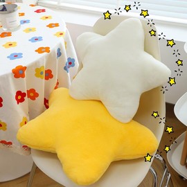 Bettschlange Cuddly Cushion Children, Star Children's Cushion, Soft Fluffy Star Cushion, Children's Room Star Shape, Decorative Cushion for Girls and Boys, Home Bedroom, Grey, 50 x 50 cm