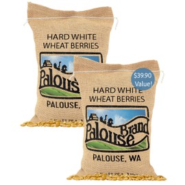 Palouse Brand Certified Glyphosate Residue Free Hard White Wheat Berries | 10 LBS | Non-GMO Project Verified | Kosher (5 lbs each)