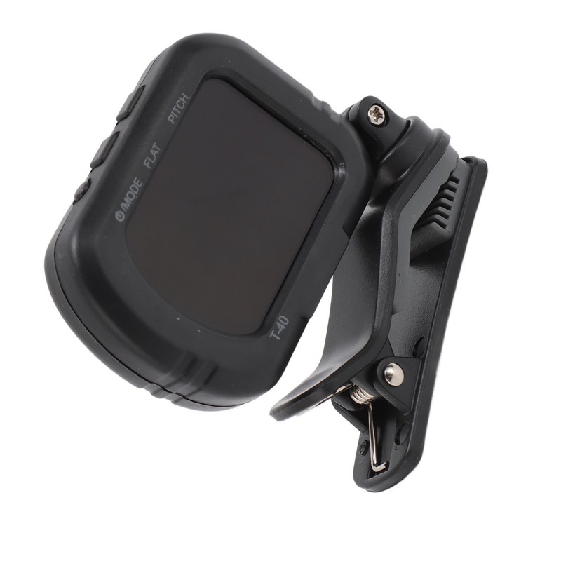 Clip On Guitar Tuner Black LCD Display A0 27.5Hz to