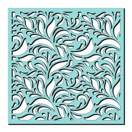 Sweet Dixie Fern Flourish Stencil, 6 x 6-Inch,SDST0018