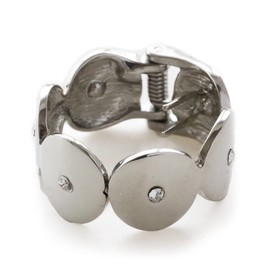 JewelVOX Hair Cuffs, Hair Elastic, Hair Accessory, Women's, Hair Arrangement, Stylish, Popular, Adult (Circle, Silver)