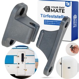 Caravan Door Stop 1 Pack Grey Screw On with 35mm and 48mm Hole Spacing Door Lock Storage Door Camper Door Holder Service Flap Campervan Door Catch Campervan Door Lock