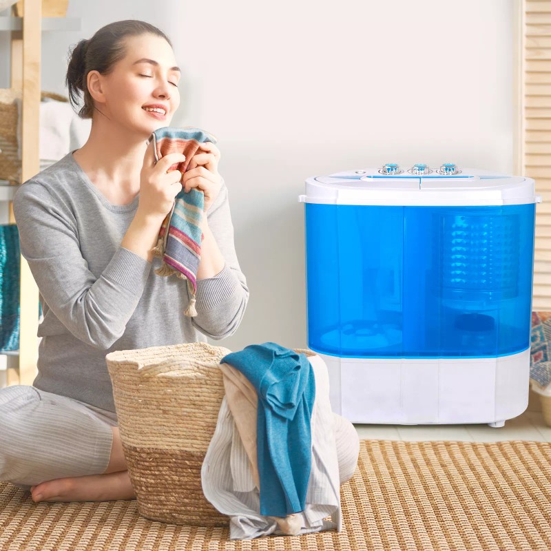 Segawe Portable Compact Lightweight Washer Twin Tub Laundry Washing Machine