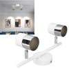 Track Light Kit 2 Heads 13.6in Length 2 Light Track