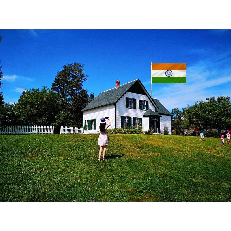 LARGE Hindi Indian Flag, 3x5Ft India Flags Banner For Indoor