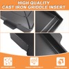 Universal Cast Iron Flat Top Griddle for Gas/Stove/Electric/Charcoal Grill,23" X