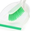 com-four® 2 x Dustpan Set, Green Dustpan Set Consisting of