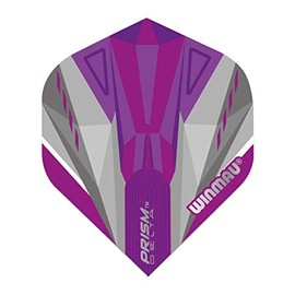 WNMAU Prism Delta Purple & White Extra Thick Dart Flights - 1 Set per Pack (3 Flights Total)