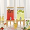 VOVUVK 1.2 Gallon Glass Drink Dispenser For Parties, beverage dispenser
