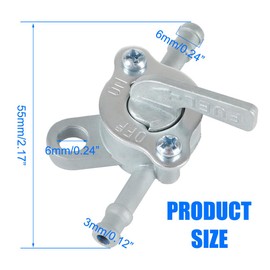 Fuel Petcock On-Off Switch 2 Pcs for 50cc 70cc 90cc 100cc 110cc 125cc 150cc Engine for Tao Tao Baja Nini ATV Pit Quad Dirt Super Pocket Mini Bike Go Kart Buggy Scooter Moped Motorcycle and Generators