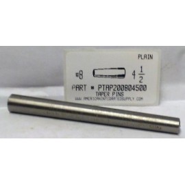 AMERICANINTEGRATEDSUPPLY.COM #8X4-1/2 TAPER PINS STEEL PLAIN .492" LARGE END DIAMETER (2)