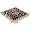 10x10cm Floor Drain Antique Copper Anti Odor Bathroom Floor Drainer