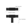 Amerdeco Pack of 10 T-Bar Furniture Knobs Black Cabinet Knobs