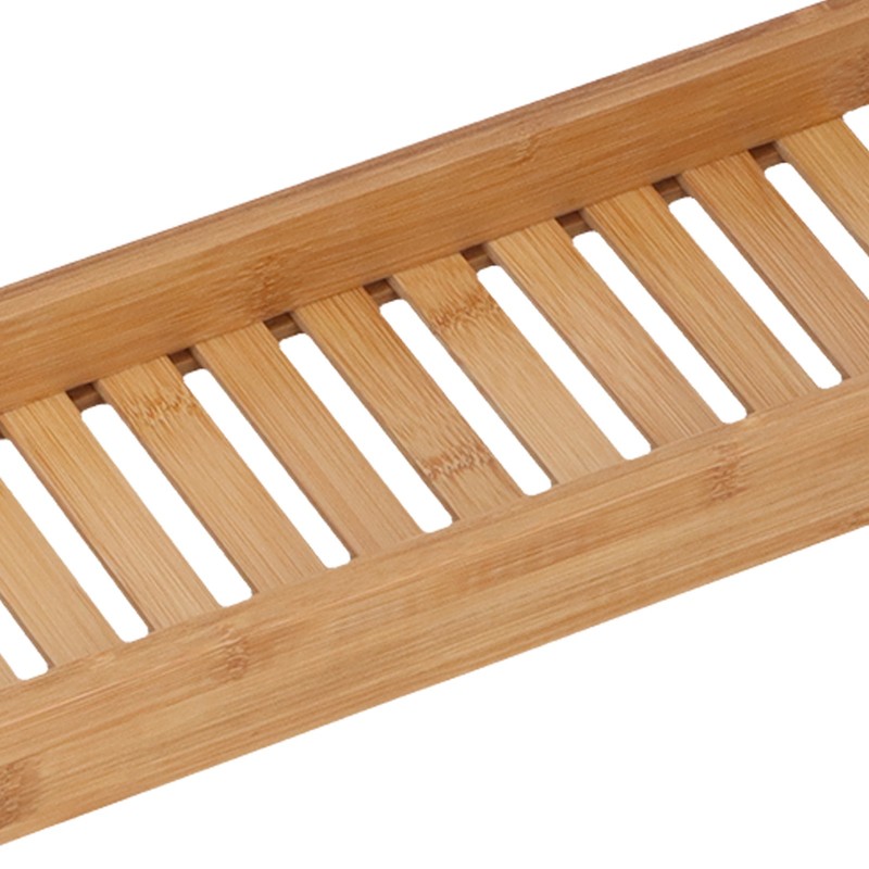 Bamboo Bathtub Tray Simple Durable Bathtub Rack Book Wine Holder