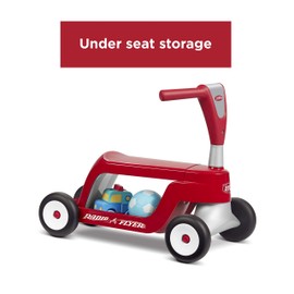 Toddler Scooter or Ride On Baby Toys, Radio Flyer Scoot 2 Scooter, for Ages 1-4, Red Ride On Toys