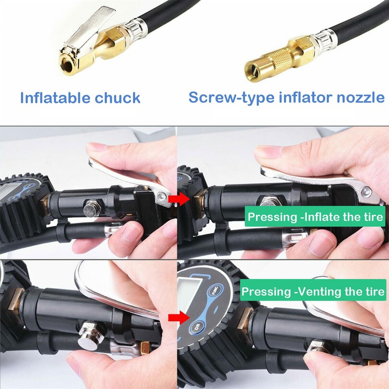 YUENTOEN Digital Tire Inflator with Pressure Gauge, 200 PSI Heavy