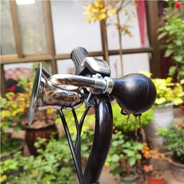 Lsydgn Bicycle Horn Retro Metal Air Horn Classic Ball Horn Loud Strong and Durable Loud Sound with Adjustable Clip Suitable for Most Bicycle Handlebars