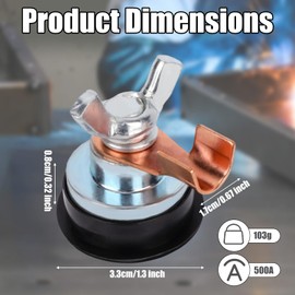 1pcs Welding Magnetic Grounding Clamp, Adjustable Magnet Welding Support Clamp Tool Multifunctional Attachment Suction Weld Accessories for Metal Poles Railings