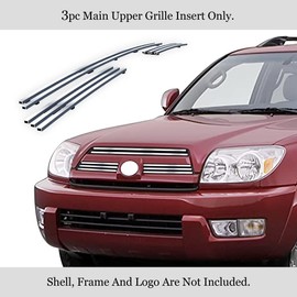 APS Compatible with Toyota 4Runner 2003-2005 Main Upper Stainless Steel Chrome 8x6 Billet Front Grill Grille Insert T65424C