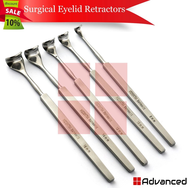 Medentra Blepharoplasty Kit Ophthalmic Retractor Forceps Eyelid Cataract Surgery Set