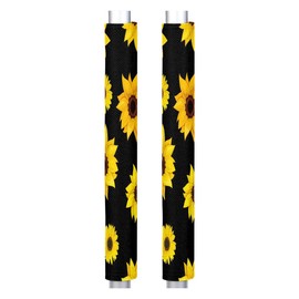Refrigerator Microwave Door Handle Cover - Set of 2 Sunflower Pattern Washable Dishwasher Fridge Kitchen Decorations Scratchproof Protective Covers Keep Your Kitchen Appliance Clean