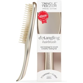 Tangle Teezer Cepillo de pelo cromado para cabello mojado y seco, elimina todo tipo de cabello, reduce la rotura, elimina nudos, dientes de dos niveles y agarre cómodo