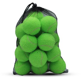 SHYUJAJIE Tennis Balls, 20 Pack Training Tennis Balls,High Elasticity Practice Tennis Balls for Beginner, Exercise Playing Balls for Pet Dog (Light Green)