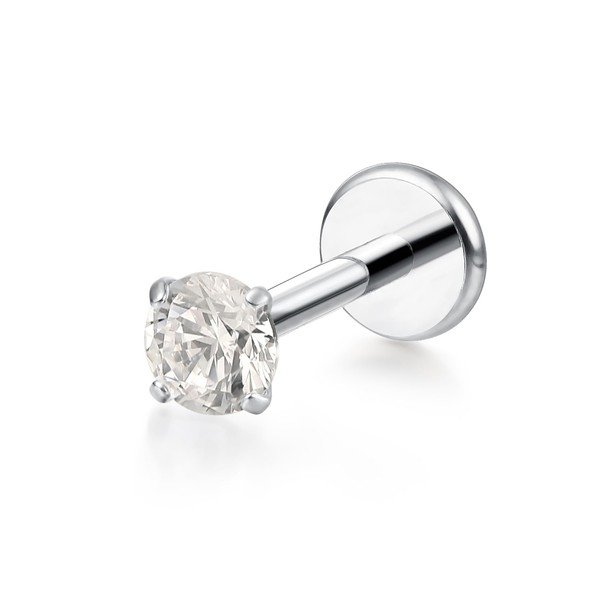 limerencia 18G Titanium Labret Piercing Studs, G23 Hypoallergenic Internally Thread