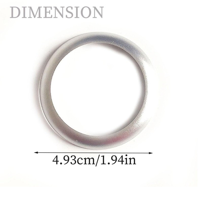 CYCDIY Silver Car Engine Start Stop Button Ignition Ring Cover