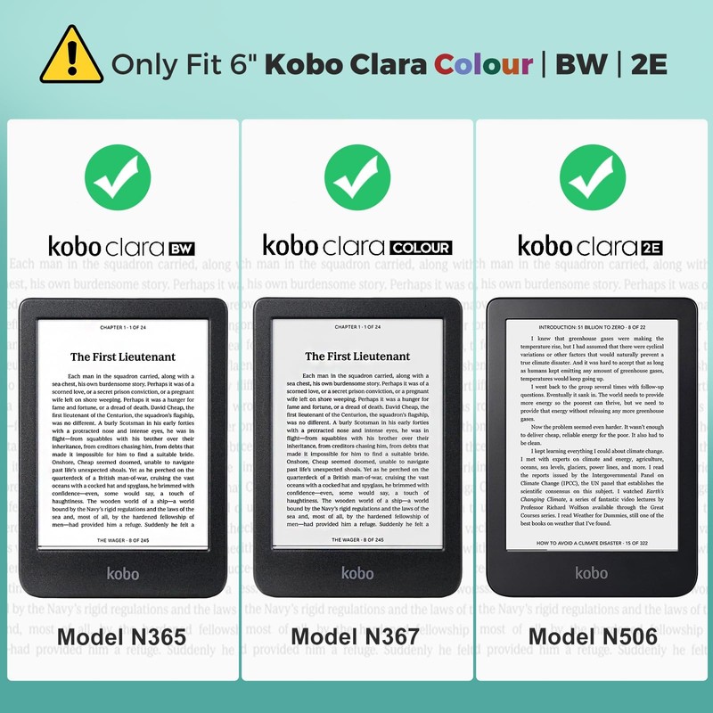 Cobak Case for 6" Kobo Clara Colour | BW |