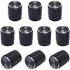 Taiss/ 10pcs Black Metal 6 mm Knurled Shaft Insert Dia.