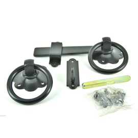 6" 150mm Plain Ring Garden Gate Door Latch Handle in Black - Infinity Decor