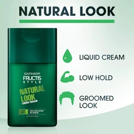 Garnier Hair Care Fructis Style Natural Look Liquid Hair Cream for Men No Drying Alcohol, 4.2 Fluid Ounce