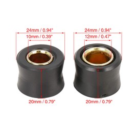 F FIERCE CYCLE Shock Reduction Cushion, Shock Bush, Inner Diameter 0.4 inch (10 mm), 0.5 inch (12 mm), Ring for Motor Cycle, Set of 4